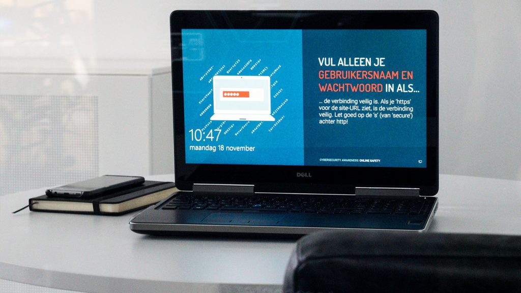 corporate lock screen cybersecurity bewustzijn