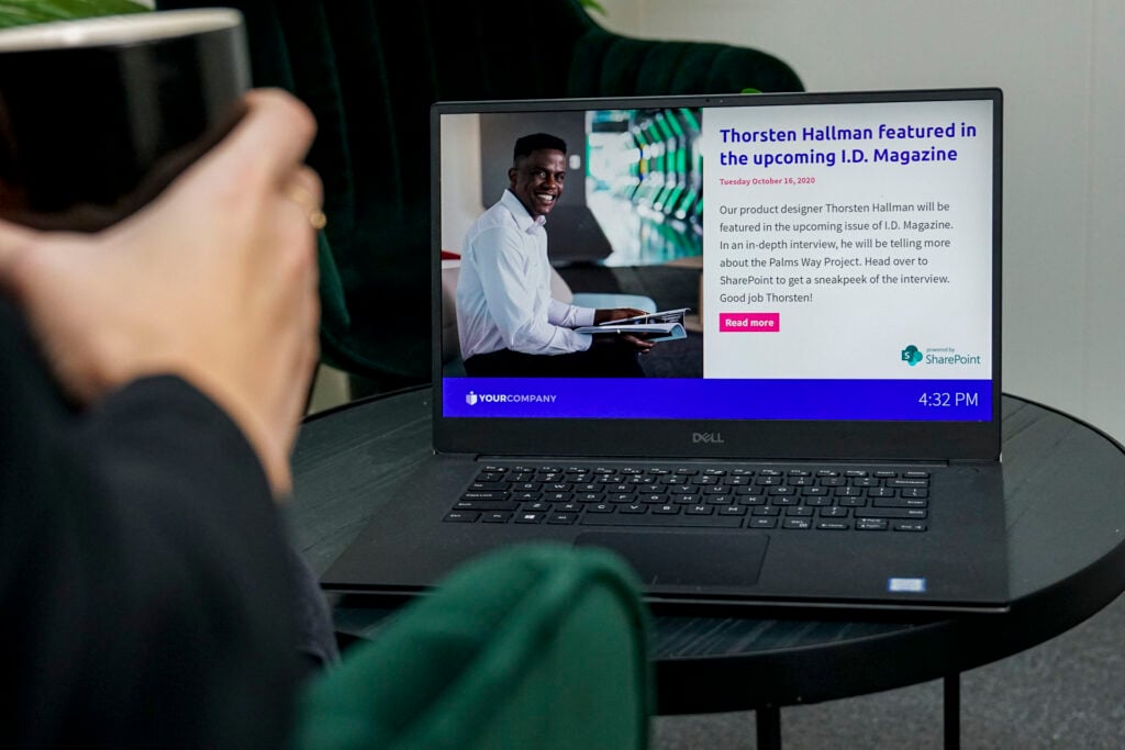 Corporate screensaver