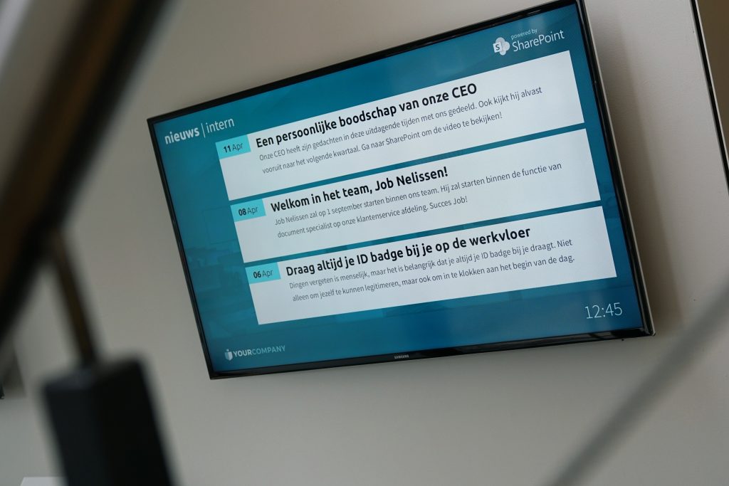 Non-deskwerknemers informeren sharepoint
