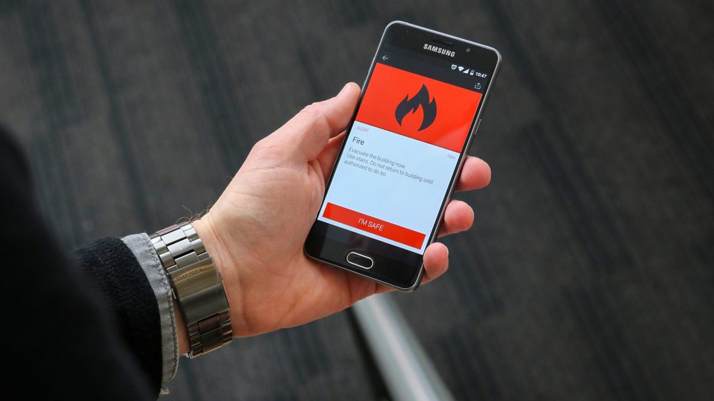 fire-alert on smartphone