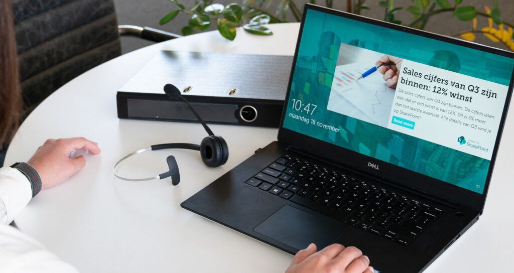 Corporate lock screen belangrijke aankondiging sales cijfers