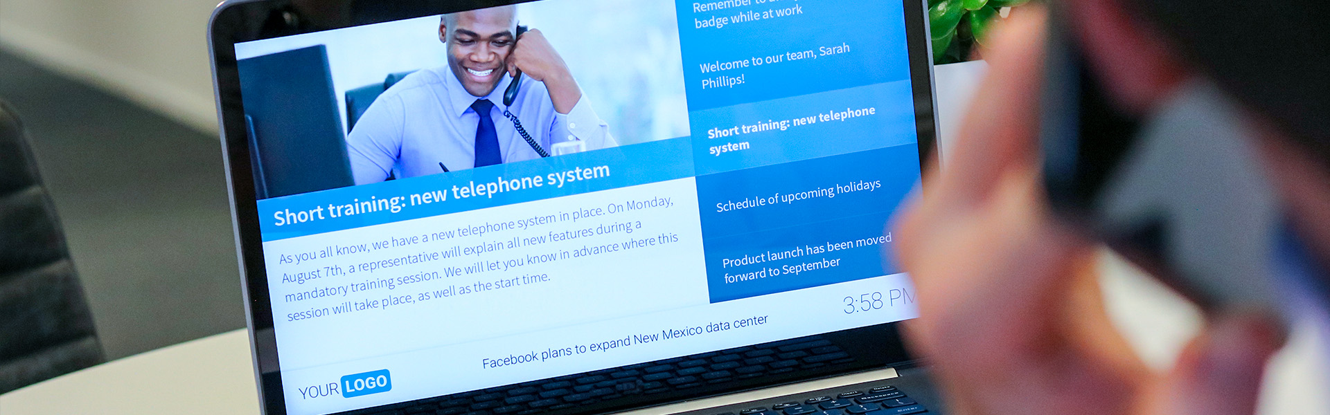 corporate screensaver training