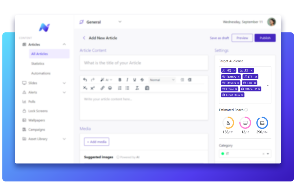 employee communication platform - slides
